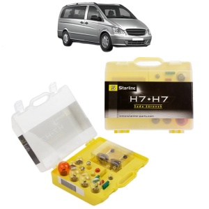 Kit trusa Set becuri H7 compatibila cu MERCEDES-BENZ VITO Bus (W639) din 2003-2014, bec far, semnalizare , pozitie, iluminare numar, frana, plafoniera, stop frana