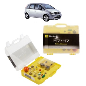 Kit trusa Set becuri H7 compatibila cu OPEL MERIVA A MPV (X03) din 2003-2010, bec far, semnalizare , pozitie, iluminare numar, frana, plafoniera, stop frana