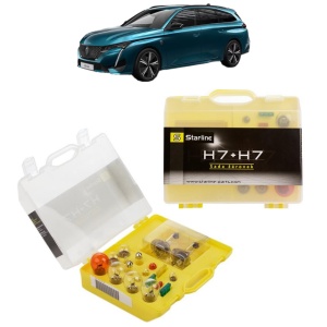 Kit trusa Set becuri H7 compatibila cu PEUGEOT 308 SW II (LC_) din 2014-2021, bec far, semnalizare , pozitie, iluminare numar, frana, plafoniera, stop frana