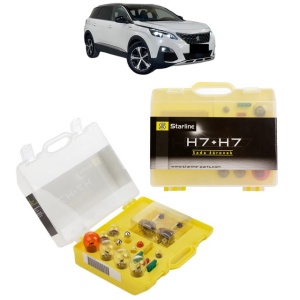 Kit trusa Set becuri H7 compatibila cu PEUGEOT 5008 II Van (MC_, MJ_) din 2018, bec far, semnalizare , pozitie, iluminare numar, frana, plafoniera, stop frana