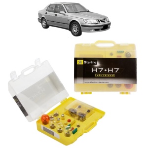 Kit trusa Set becuri H7 compatibila cu SAAB 9-5 (YS3E) din 1997-2009, bec far, semnalizare , pozitie, iluminare numar, frana, plafoniera, stop frana