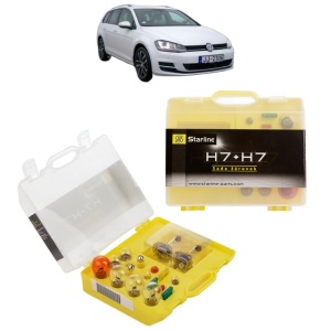 Kit trusa Set becuri H7 compatibila cu Volkswagen GOLF VII Variant (BA5, BV5) din 2013-2021, bec far, semnalizare , pozitie, iluminare numar, frana, plafoniera, stop frana