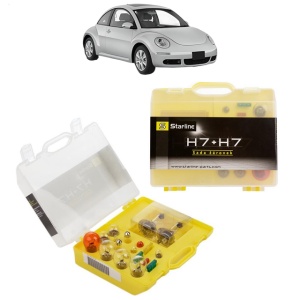 Kit trusa Set becuri H7 compatibila cu Volkswagen NEW BEETLE (9C1, 1C1) din 1998-2010, bec far, semnalizare , pozitie, iluminare numar, frana, plafoniera, stop frana