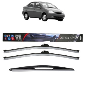 Set 3 stergatoare CHEVROLET AVEO / KALOS Saloon (T200) din 2003-2008, Derby, din cauciuc siliconat rezistent - Img 1