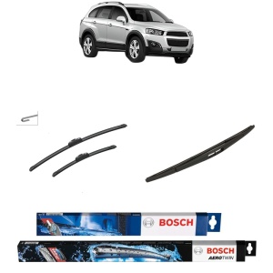 Set 3 stergatoare CHEVROLET CAPTIVA (C100, C140) din 2006-2018, Bosch Aerotwin Retrofit, din cauciuc siliconat rezistent