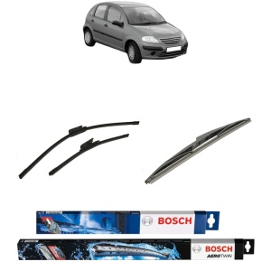 Set 3 stergatoare CITROEN C3 I (FC_, FN_) din 2002-2012, Bosch Aerotwin, din cauciuc siliconat rezistent