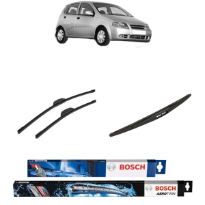 Set 3 stergatoare DAEWOO KALOS (KLAS) din 2002-2003, Bosch Aerotwin Retrofit, din cauciuc siliconat rezistent