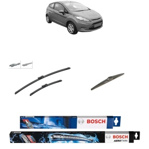 Set 3 stergatoare FORD FIESTA VI (CB1, CCN) din 2008-2018, Bosch Aerotwin Multi, din cauciuc siliconat rezistent