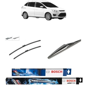 Set 3 stergatoare FORD GRAND C-MAX Van din 2010-2019, Bosch Aerotwin, din cauciuc siliconat rezistent