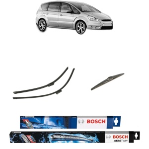 Set 3 stergatoare FORD S-MAX (WA6) din 2006-2014, Bosch Aerotwin, din cauciuc siliconat rezistent