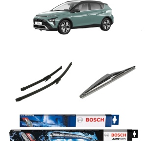 Set 3 stergatoare HYUNDAI BAYON (BC3) din 2021-2023, Bosch Aerotwin, din cauciuc siliconat rezistent