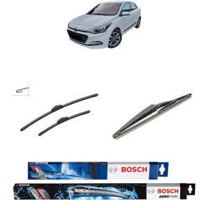 Set 3 stergatoare HYUNDAI i20 II (GB, IB) din 2014-2021, Bosch Aerotwin Retrofit, din cauciuc siliconat rezistent