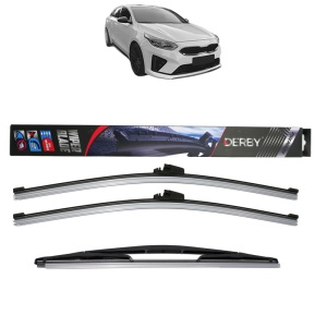 Set 3 stergatoare KIA PROCEED (CD) din 2018-2024, Derby, din cauciuc siliconat rezistent