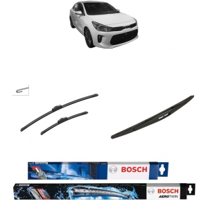 Set 3 stergatoare KIA RIO IV Hatchback Van (YB, SC, FB) din 2017, Bosch Aerotwin Retrofit, din cauciuc siliconat rezistent