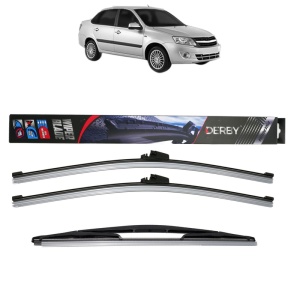 Set 3 stergatoare LADA GRANTA Liftback (2191_) din 2014, Derby, din cauciuc siliconat rezistent