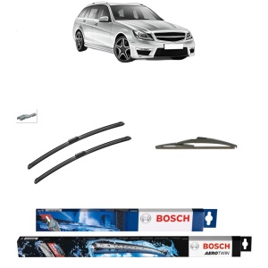 Set 3 stergatoare MERCEDES-BENZ C-CLASS T-Model (S204) din 2007-2014, Bosch Aerotwin, din cauciuc siliconat rezistent