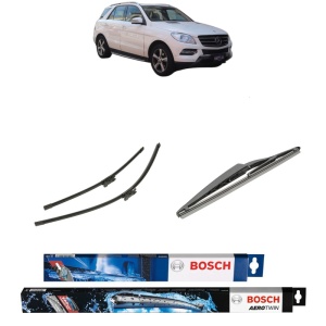 Set 3 stergatoare MERCEDES-BENZ M-CLASS (W166) din 2011-2015, Bosch Aerotwin, din cauciuc siliconat rezistent