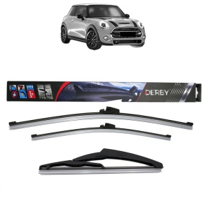 Set 3 stergatoare MINI MINI (F56) din 2013-2019, Derby, din cauciuc siliconat rezistent - Img 1