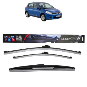 Set 3 stergatoare NISSAN TIIDA Hatchback (C11) din 2004-2013, Derby, din cauciuc siliconat rezistent