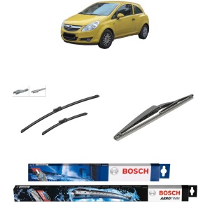 Set 3 stergatoare OPEL CORSA D Hatchback Van (S07) din 2006-2014, Bosch Aerotwin Multi, din cauciuc siliconat rezistent