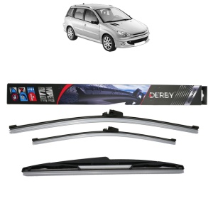 Set 3 stergatoare PEUGEOT 206 SW (2E/K) din 2002-2008, Derby, din cauciuc siliconat rezistent