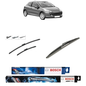 Set 3 stergatoare PEUGEOT 207 (WA_, WC_) din 2006-2015, Bosch Aerotwin Multi, din cauciuc siliconat rezistent