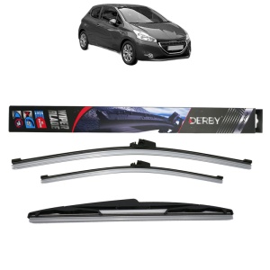 Set 3 stergatoare PEUGEOT 208 Hatchback Van (CR_) din 2013-2019, Derby, din cauciuc siliconat rezistent - Img 1
