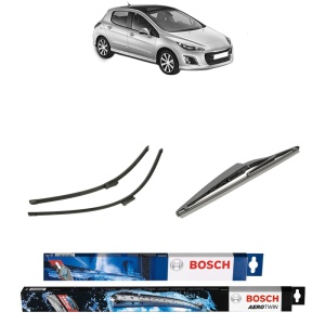 Set 3 stergatoare PEUGEOT 308 I (4A_, 4C_) din 2007-2015, Bosch Aerotwin, din cauciuc siliconat rezistent