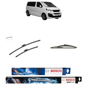 Set 3 stergatoare PEUGEOT TRAVELLER Bus (V_) din 2016-2025, Bosch Aerotwin, din cauciuc siliconat rezistent
