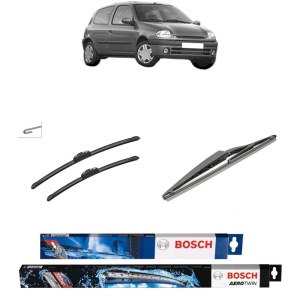 Set 3 stergatoare RENAULT CLIO II (BB_, CB_) din 1998-2016, Bosch Aerotwin Retrofit, din cauciuc siliconat rezistent