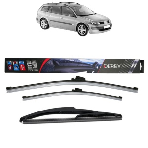 Set 3 stergatoare RENAULT MEGANE II Estate (KM0/1_) din 2003-2011, Derby, din cauciuc siliconat rezistent