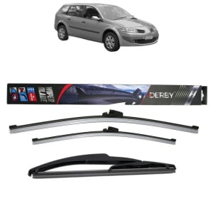 Set 3 stergatoare RENAULT MEGANE II Estate Van (KM_) din 2003-2009, Derby, din cauciuc siliconat rezistent