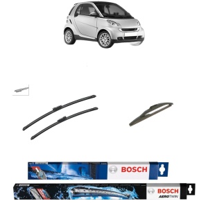 Set 3 stergatoare SMART FORTWO Coupe (451) din 2007-2013, Bosch Aerotwin, din cauciuc siliconat rezistent