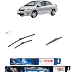 Set 3 stergatoare TOYOTA YARIS / VIOS Saloon (_P9_) din 2005-2013, Bosch Aerotwin Retrofit, din cauciuc siliconat rezistent