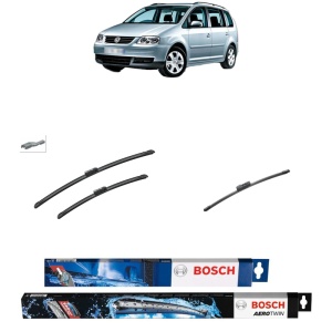Set 3 stergatoare VOLKSWAGEN TOURAN (1T3) din 2010-2015, Bosch Aerotwin, din cauciuc siliconat rezistent
