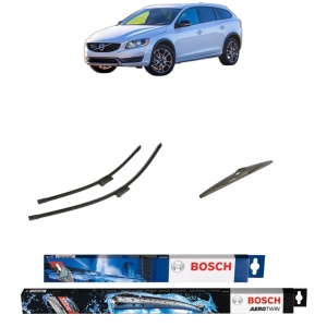 Set 3 stergatoare VOLVO V60 I Cross Country (157) din 2015-2018, Bosch Aerotwin, din cauciuc siliconat rezistent