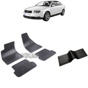 Set 5 covorase auto AUDI A4 B6 din 11.2001 - 10.2004, cu covoras tunel median, Caroserie SEDAN