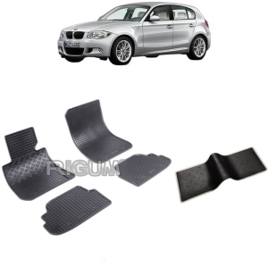 Set 5 covorase auto BMW SERIA 1 E87 din 09.2004 - 2011, cu covoras tunel median, Caroserie HATCHBACK 3 USI