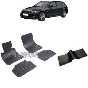 Set 5 covorase auto BMW SERIA 3 E90 din 03.2005 - 12.2011, cu covoras tunel median, Caroserie SEDAN