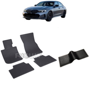 Set 5 covorase auto BMW SERIA 3 G20 PHEV din 07.2019 - 2026, cu covoras tunel median, Caroserie SEDAN