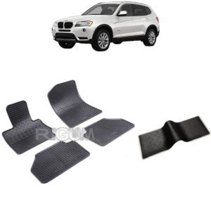 Set 5 covorase auto BMW X3 F25 din 11.2010 - 10.2017, cu covoras tunel median, Caroserie SUV