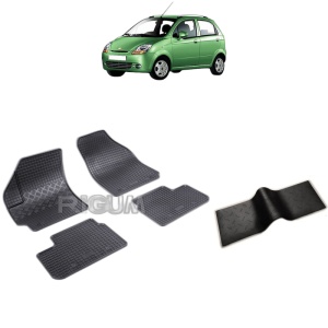 Set 5 covorase auto CHEVROLET SPARK M250 din 05.2005 - 01.2010, cu covoras tunel median, Caroserie HATCHBACK