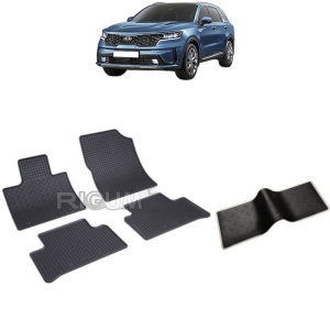 Set 5 covorase auto KIA SORENTO IV PHEV FABRICATIE 01.2021 - 2026, cu covoras tunel median, Caroserie SUV