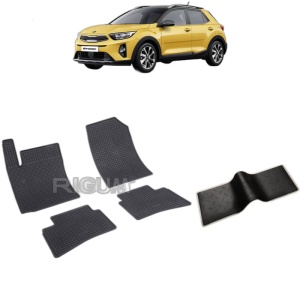 Set 5 covorase auto KIA STONIC din 10.2017 - 2026, cu covoras tunel median, Caroserie SUV