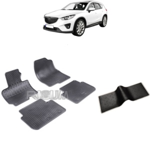 Set 5 covorase auto MAZDA CX -5 I din 02.2012 - 06.2017, cu covoras tunel median, Caroserie SUV