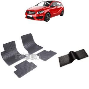 Set 5 covorase auto MERCEDES B-CLASS W246 din 10.2011 - 12.2018, cu covoras tunel median, Caroserie VAN