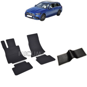 Set 5 covorase auto MERCEDES C-CLASS W206 PHEV din 10.2021 - 2026, cu covoras tunel median, Caroserie COMBI