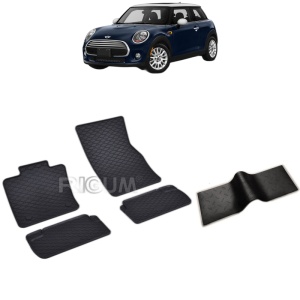 Set 5 covorase auto MINI COOPER III F55 FABRICATIE 10.2014 - 2026, cu covoras tunel median, Caroserie HATCHBACK