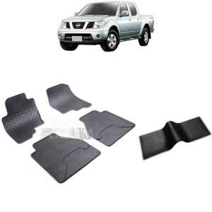 Set 5 covorase auto NISSAN NAVARA din 2005 - 2010, cu covoras tunel median, Caroserie PICK-UP