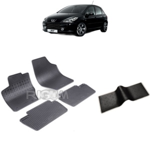 Set 5 covorase auto PEUGEOT 307 din 03.2001 - 2005, cu covoras tunel median, Caroserie HATCHBACK